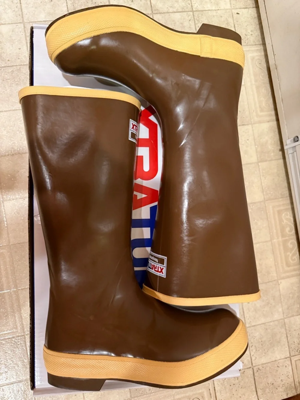 XTRATUF Legacy 15” Plain Toe Waterproof Neoprene Fishing Boots Men’s Size 8